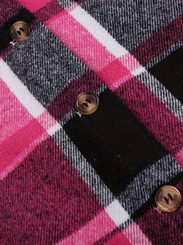 Lotte | Casual Plaid Long Sleeve Blouse