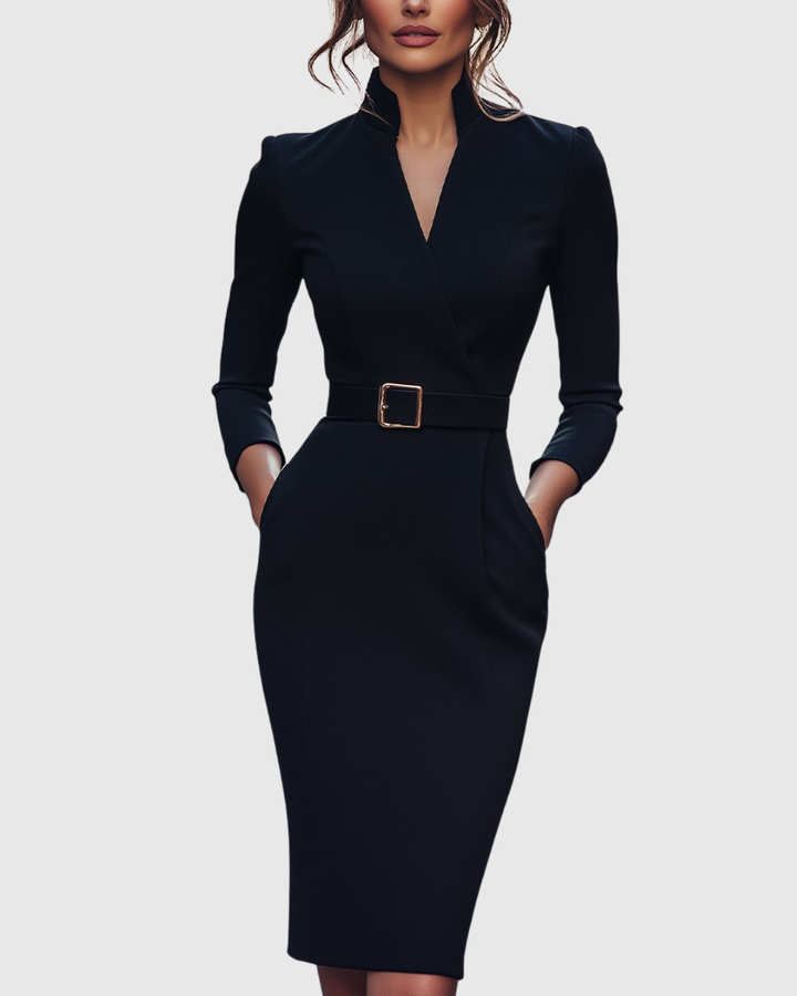 CLARIBEL | REFINED MIDI DRESS