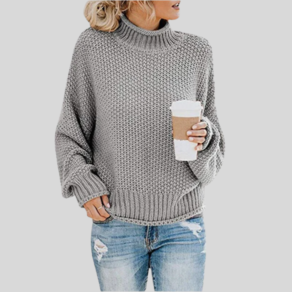 PATTY | TEXTURED HIGH-NECK SWEATER