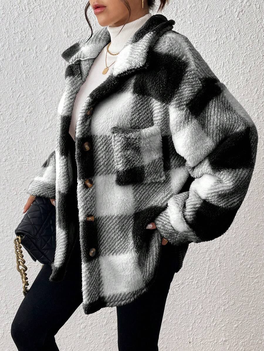 HARPER | PLAID TEDDY JACKET
