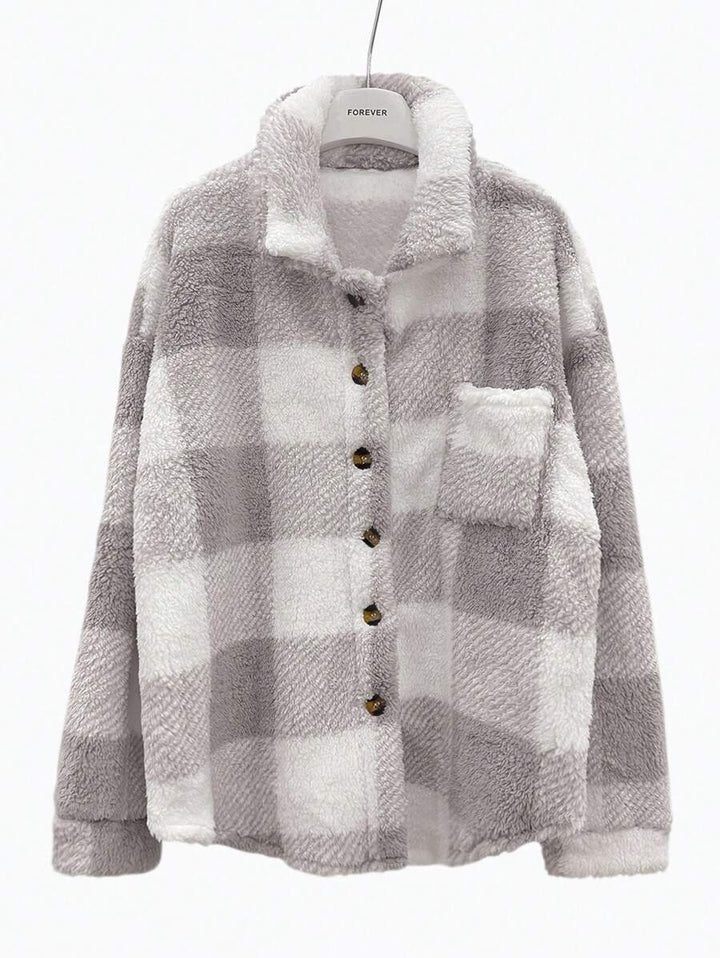 HARPER | PLAID TEDDY JACKET