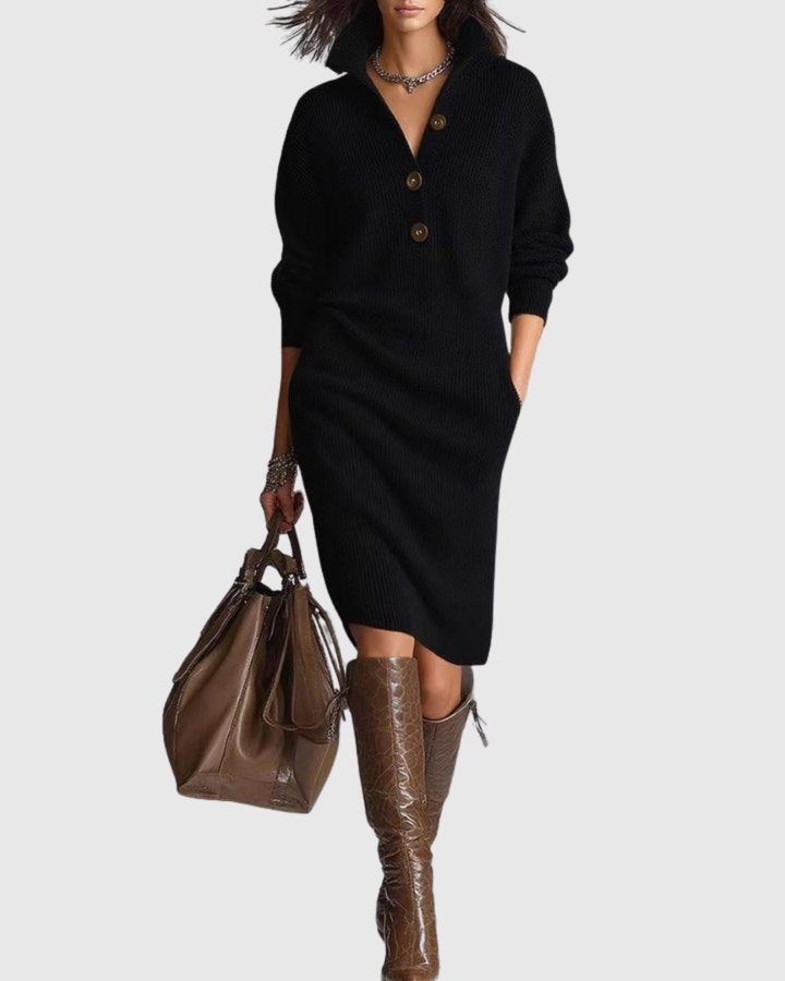 ARIANELL | PURE WOOL KNIT MIDI DRESS