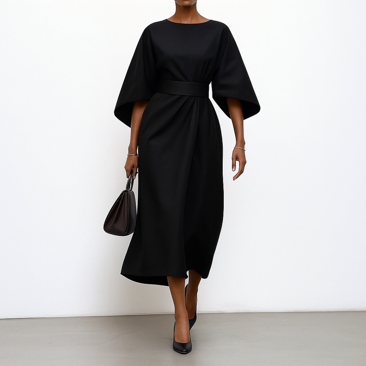ELDRA | SATIN TOUCH BATWING MAXI DRESS