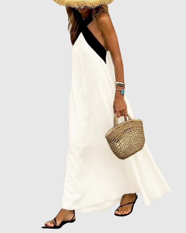 ORELLA | CROSS-NECK MIDI DRESS