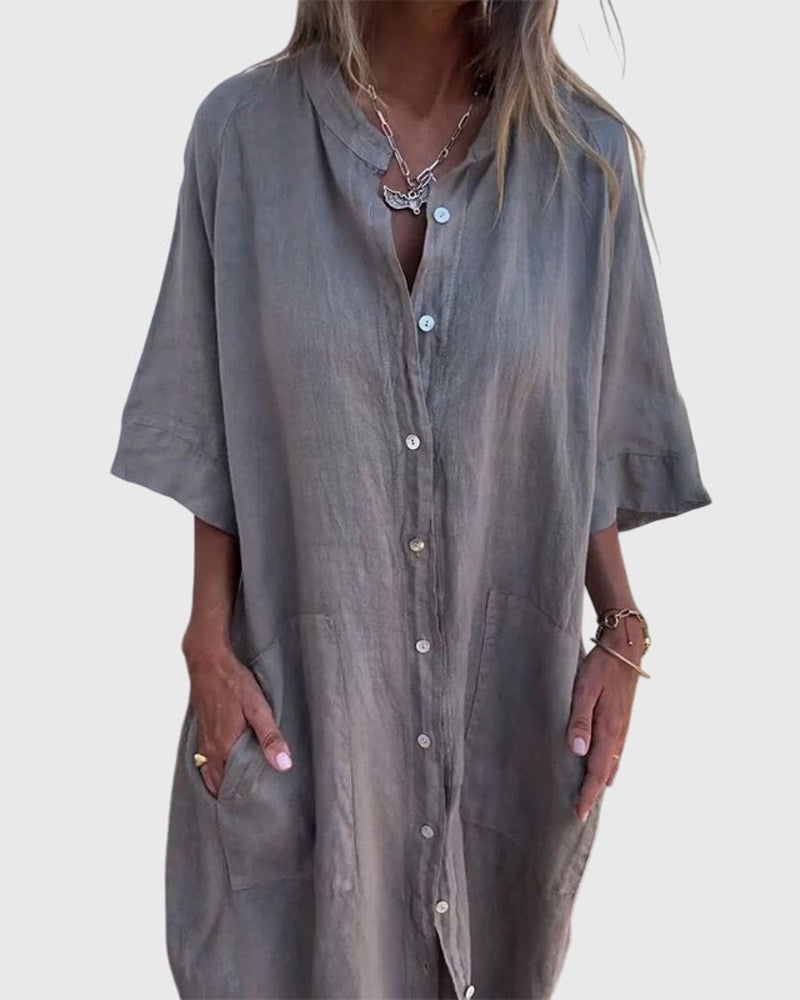 Jady™ | Ibiza-Style Casual Shirt Dress