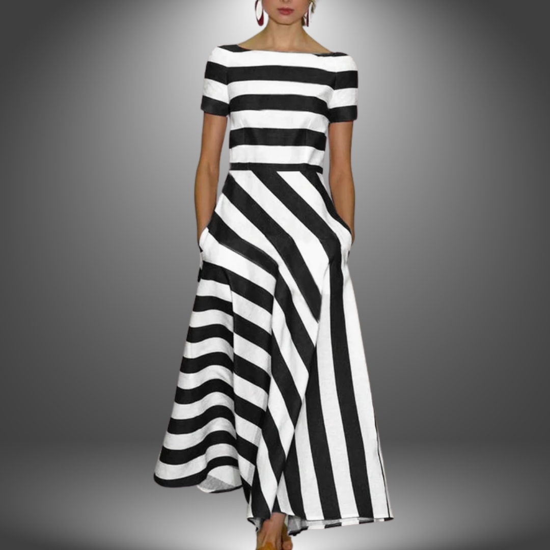 ELŻBIETA | AIRY STRIPED DRESS