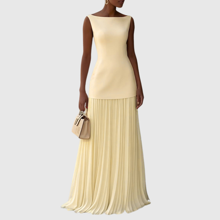 ROWINA | SLEEVELESS PLEATED DRESS