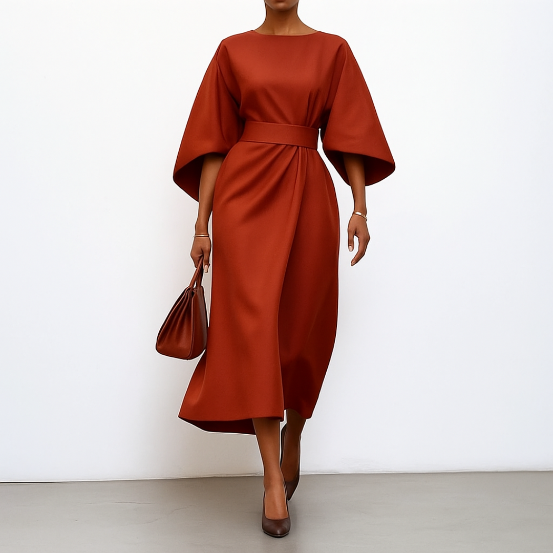LUCY | Satin Batwing Maxi Dress