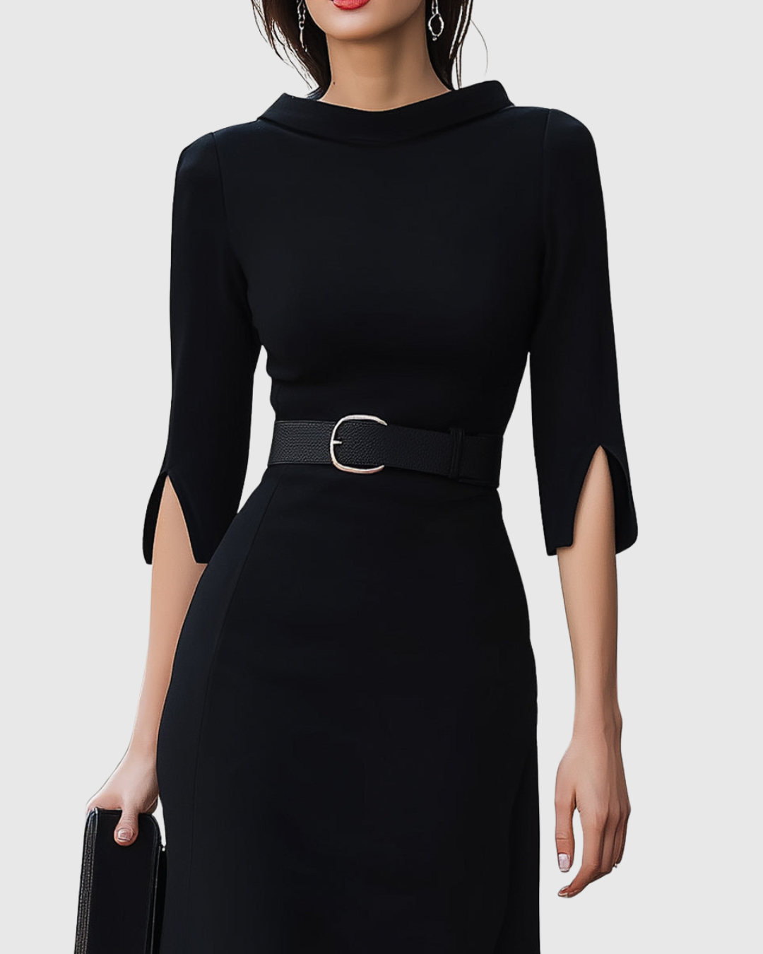 BLYTHEWYN | TIMELESS BLACK MIDI DRESS