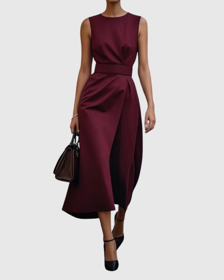 CLARIMOND | ELEGANT ROUND-NECK DRESS