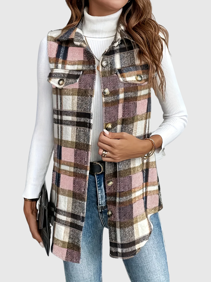 Tara | Casual Checkered Blouse