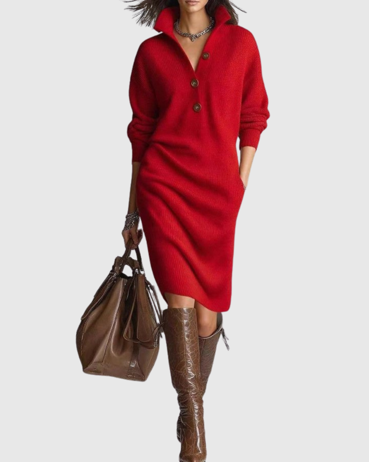 ARIANELL | PURE WOOL KNIT MIDI DRESS