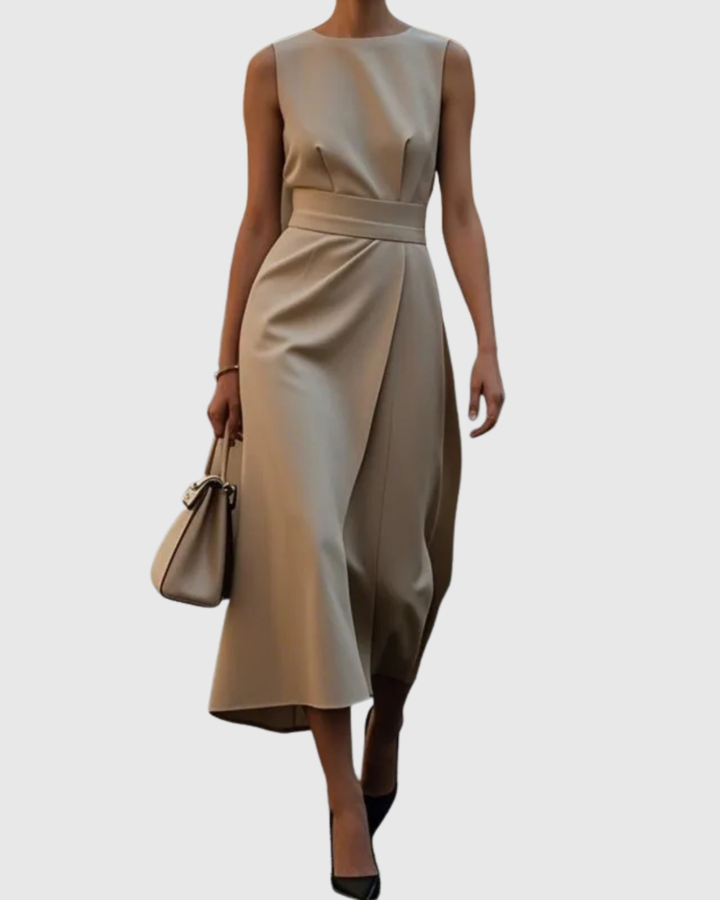 CLARIMOND | ELEGANT ROUND-NECK DRESS