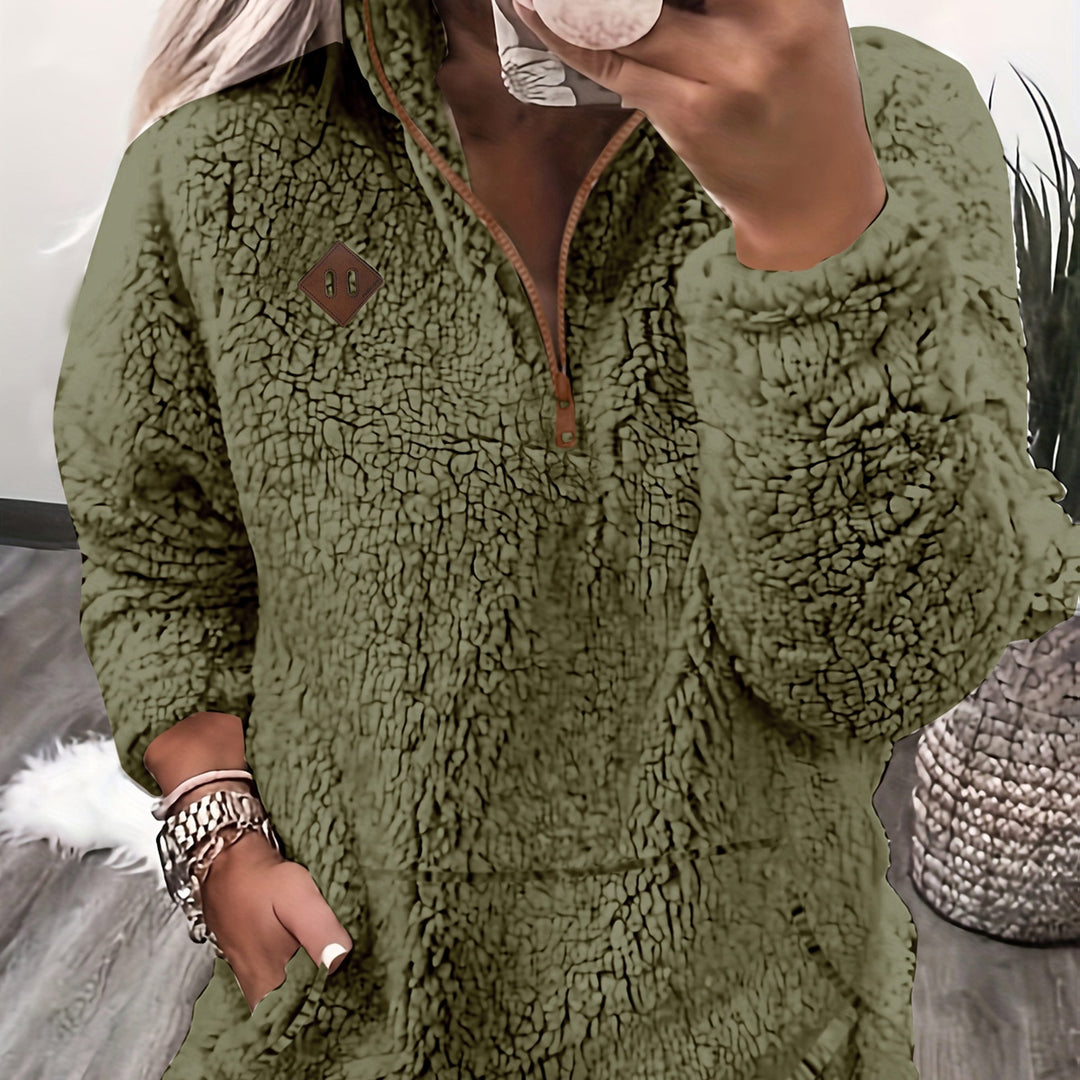 SUSAN | HIGH-NECK ZIP HOODIE