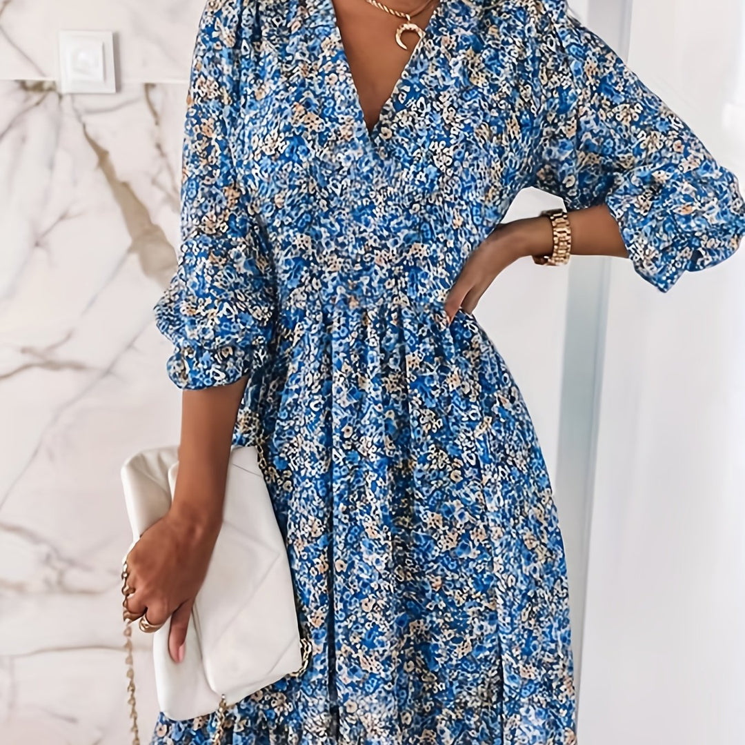 COLETTE | FLORAL SHIRRED WAIST DRESS