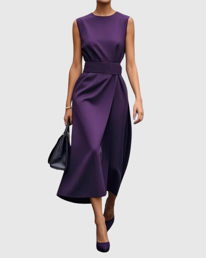 CLARIMOND | ELEGANT ROUND-NECK DRESS