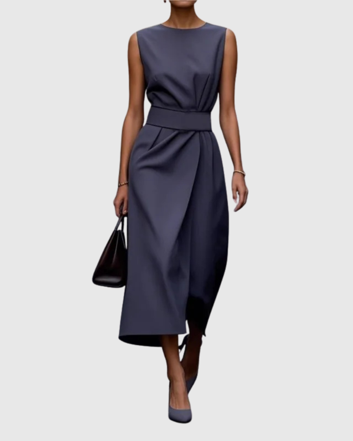 CLARIMOND | ELEGANT ROUND-NECK DRESS