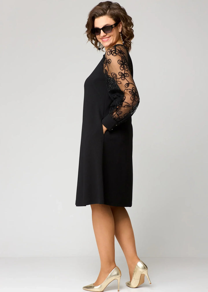 JULIA | EMBROIDERED SLEEVE DRESS