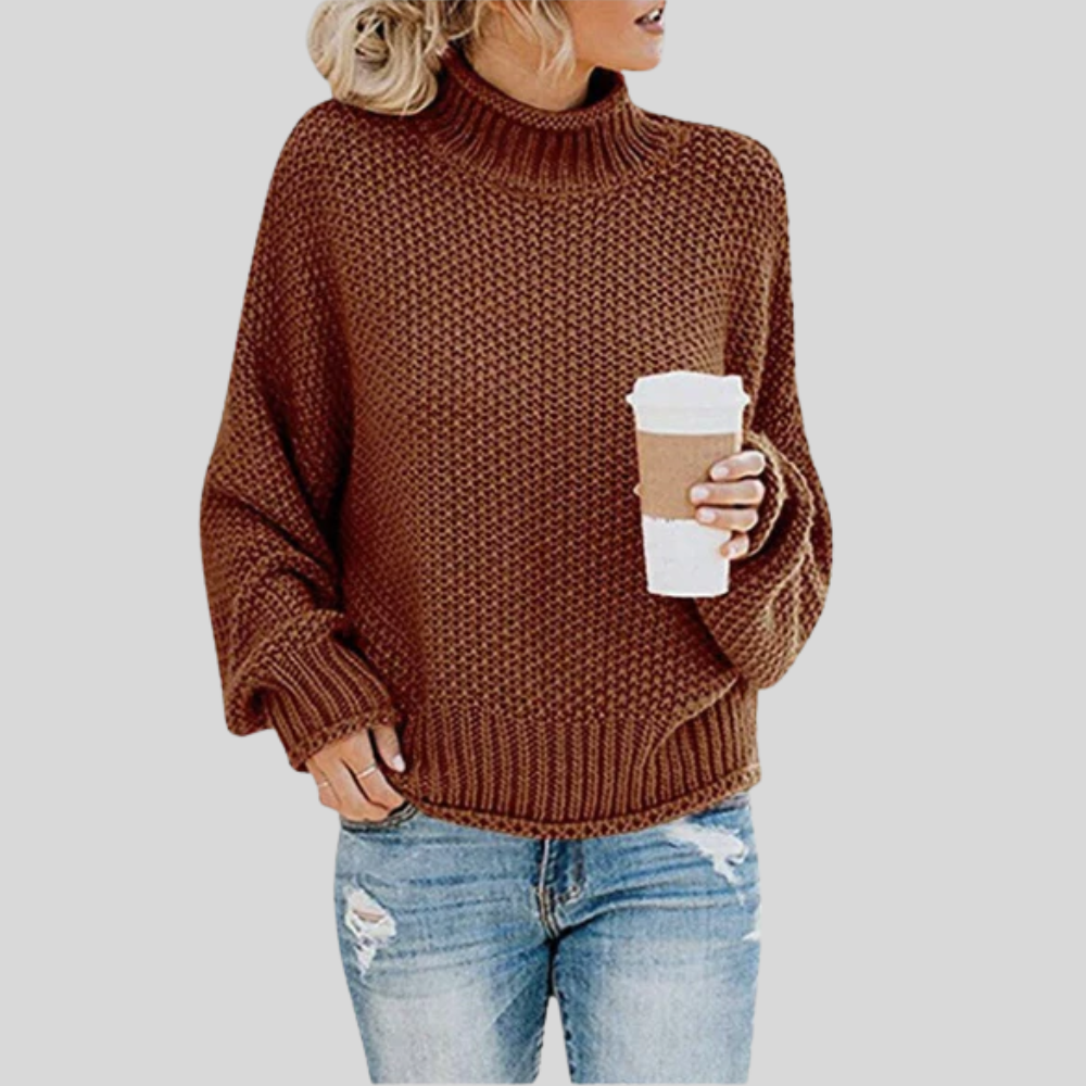 PATTY | TEXTURED HIGH-NECK SWEATER