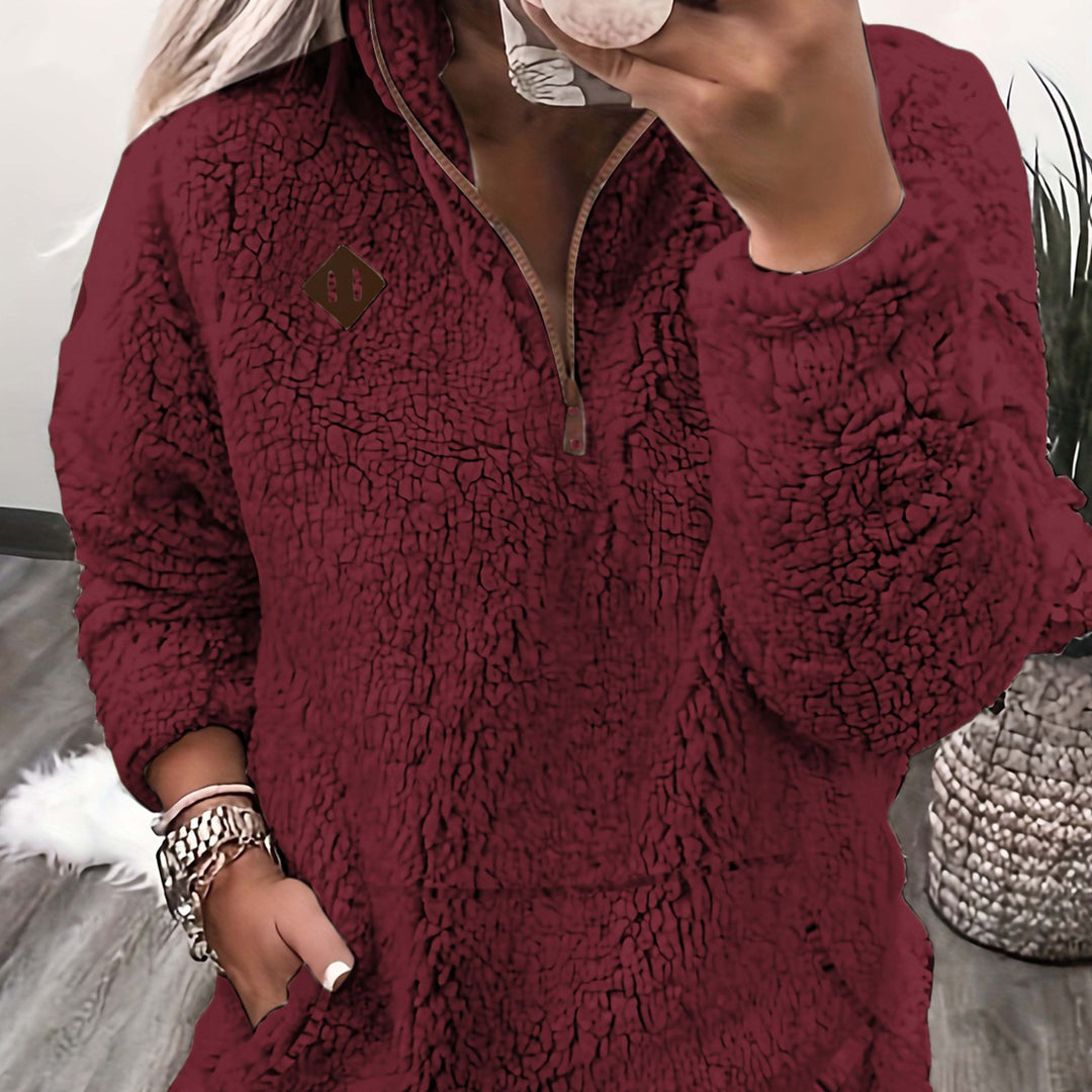 SUSAN | HIGH-NECK ZIP HOODIE