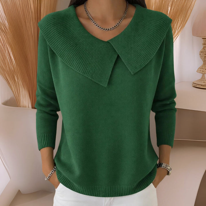 Jennifer | Knit Sweater with Soft Collar