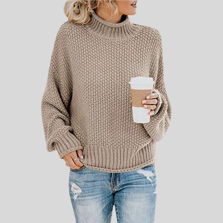 PATTY | TEXTURED HIGH-NECK SWEATER