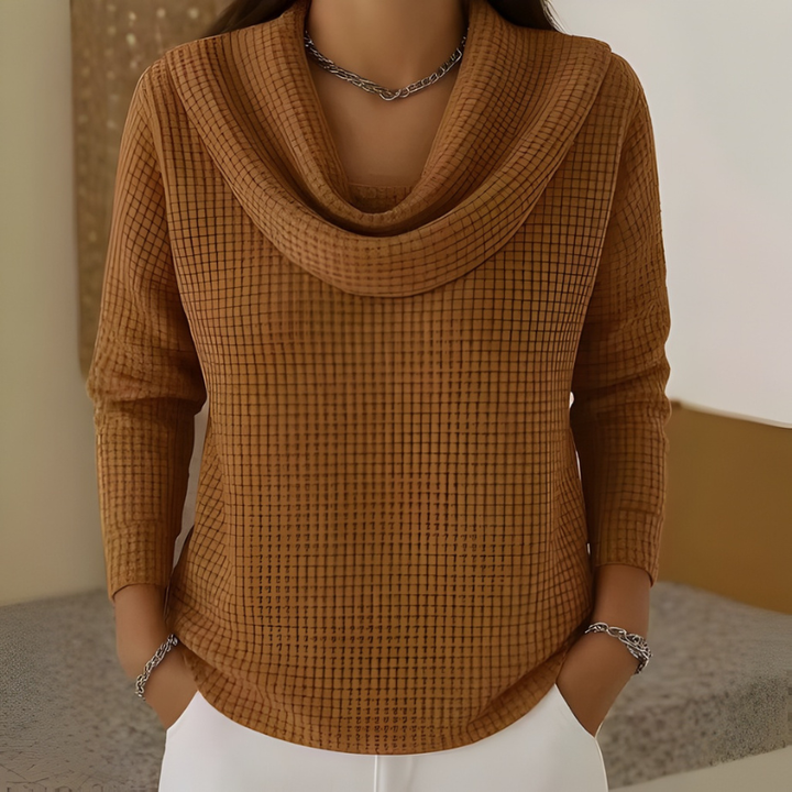 AMBER | WAFFLE KNIT SWEATER