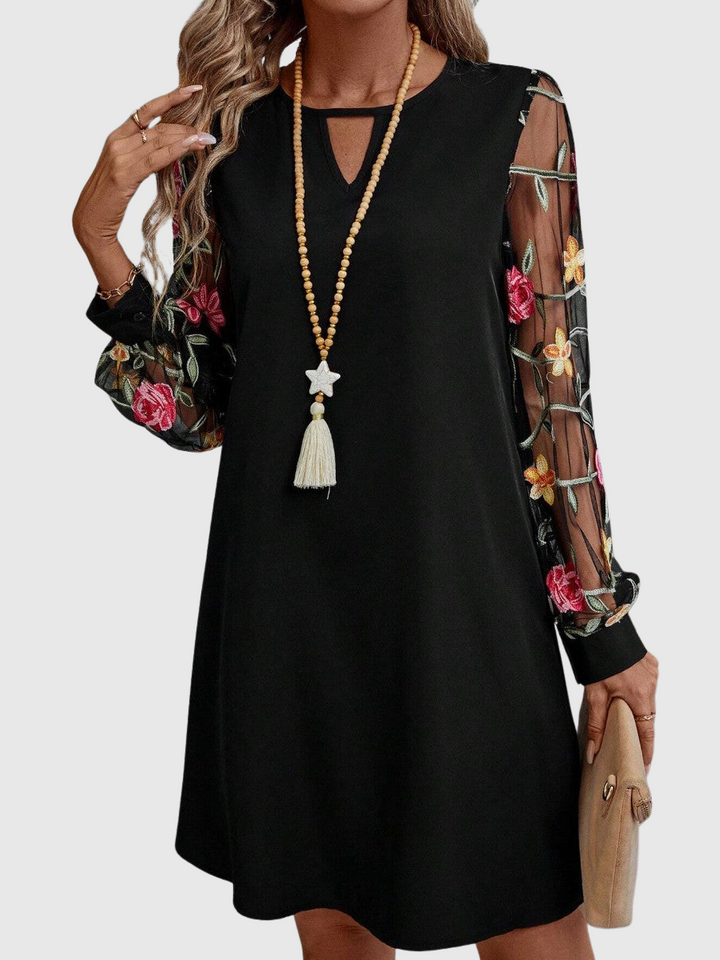 JULIA | SHEER FLORAL MINI DRESS