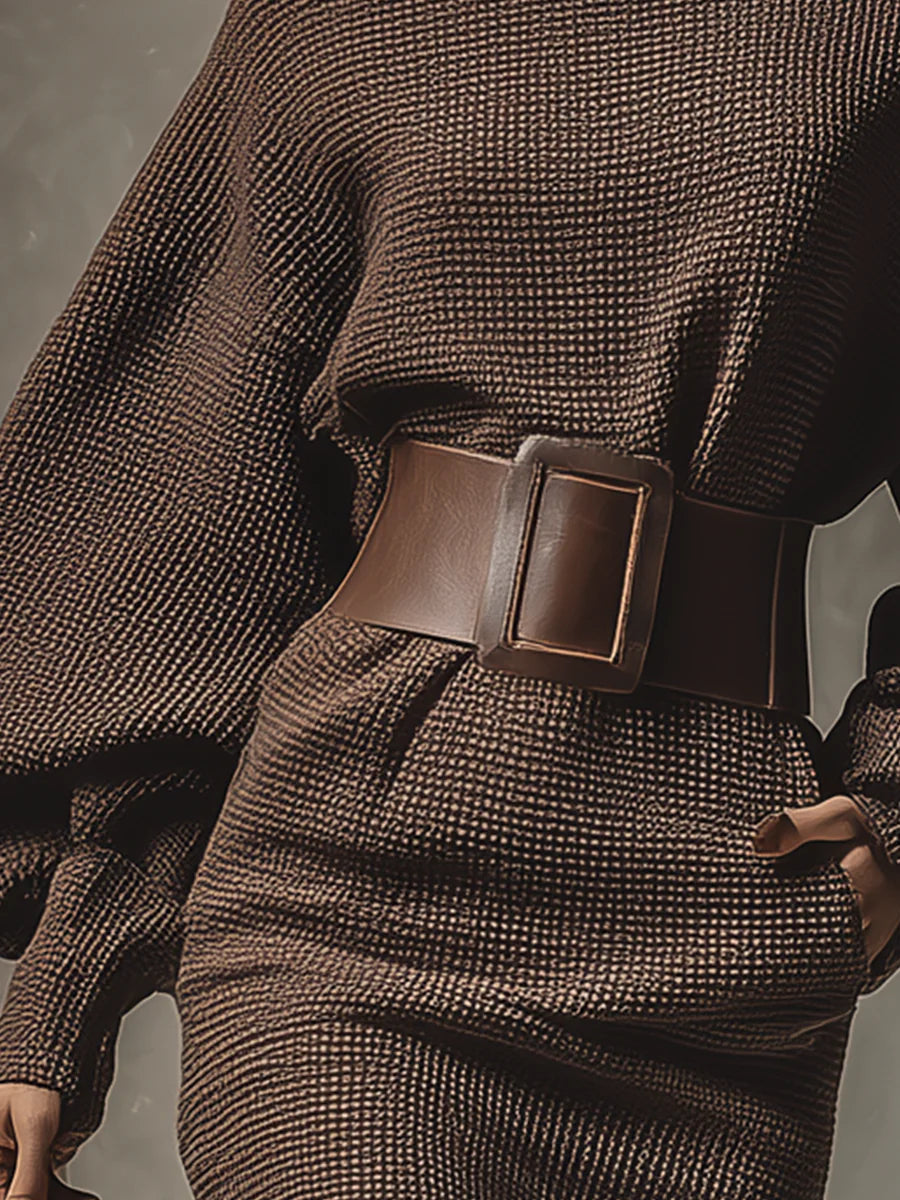 CLEA | BELT KNIT DRESS