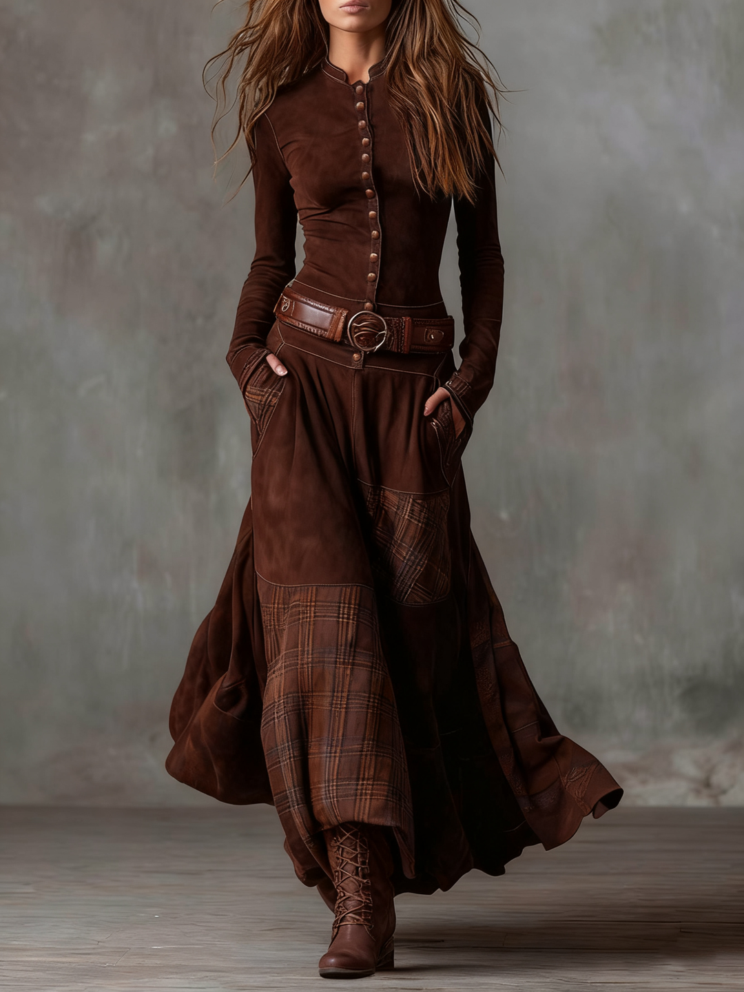 HELENA | VINTAGE SUEDE MAXI