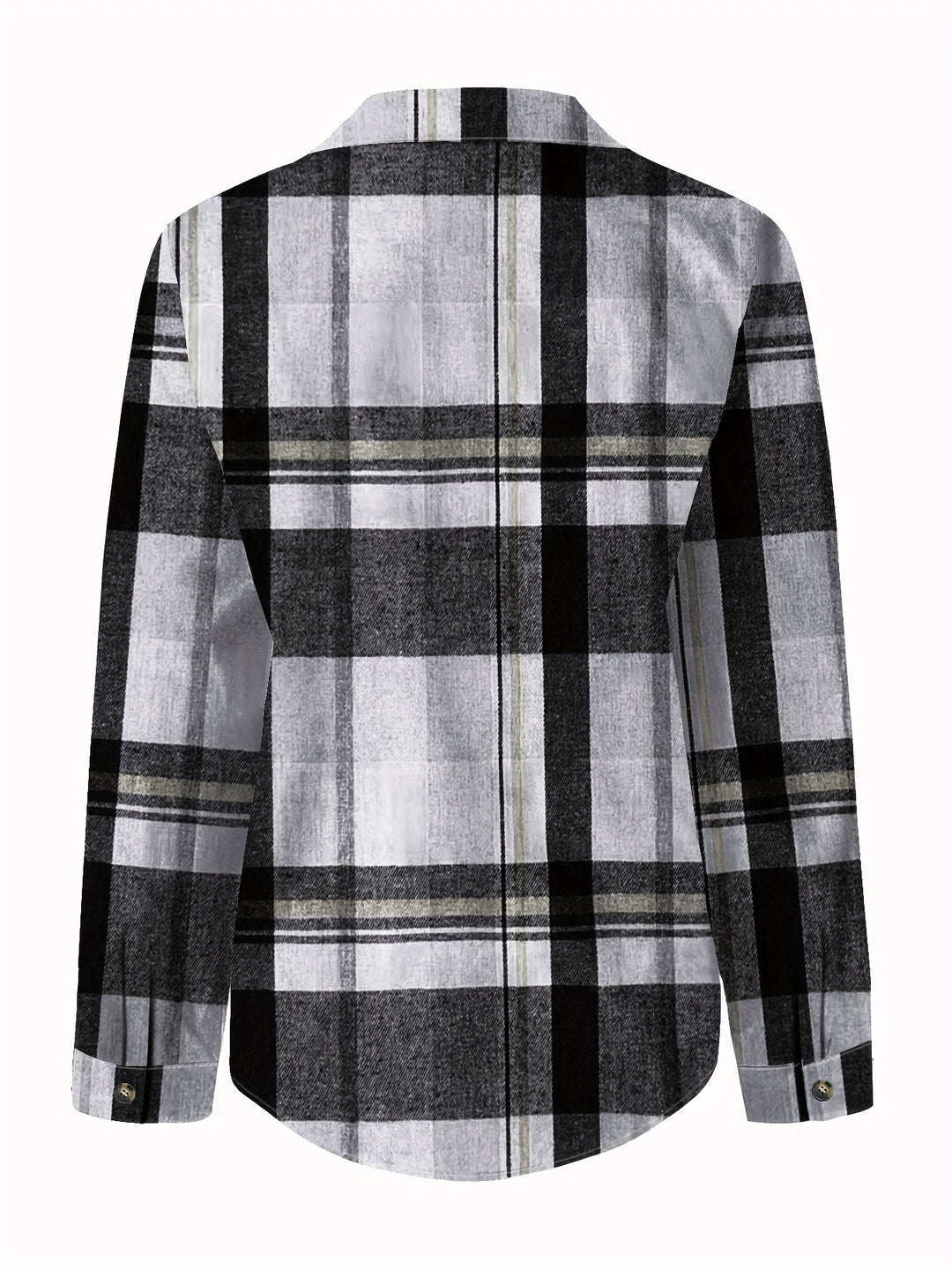 ELISA | PLAID BUTTON-UP BLOUSE