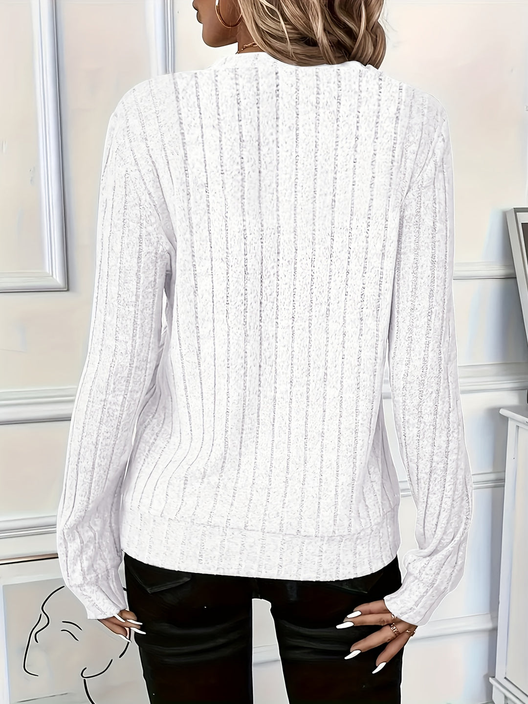 Iris | Elegant Long Sleeve Pullover